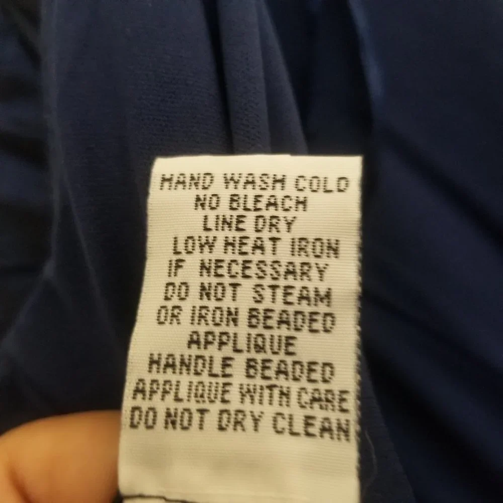 Alex Evenings Crinkle Taffeta Mock Dress Gown Navy Midnight NWOT Size 10 - Picture 8 of 10